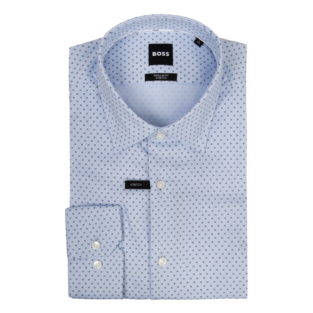 Мужская сорочка с принтом в мелкую точку BOSS Black | Фото 1
