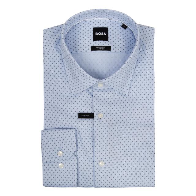 Мужская сорочка с принтом в мелкую точку BOSS Black