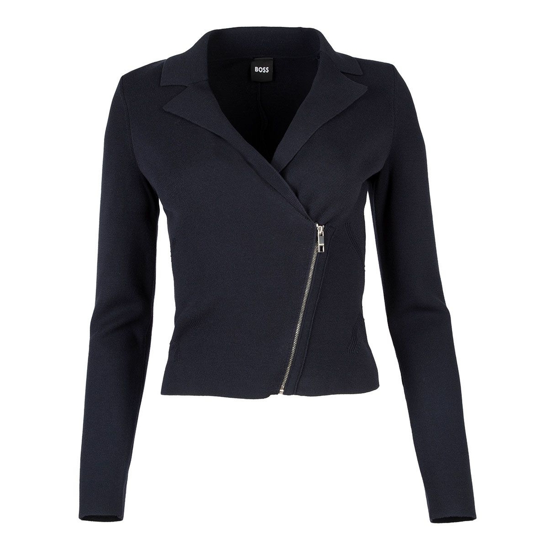 Женский трикотажный жакет на молнии BOSS | Фото 1