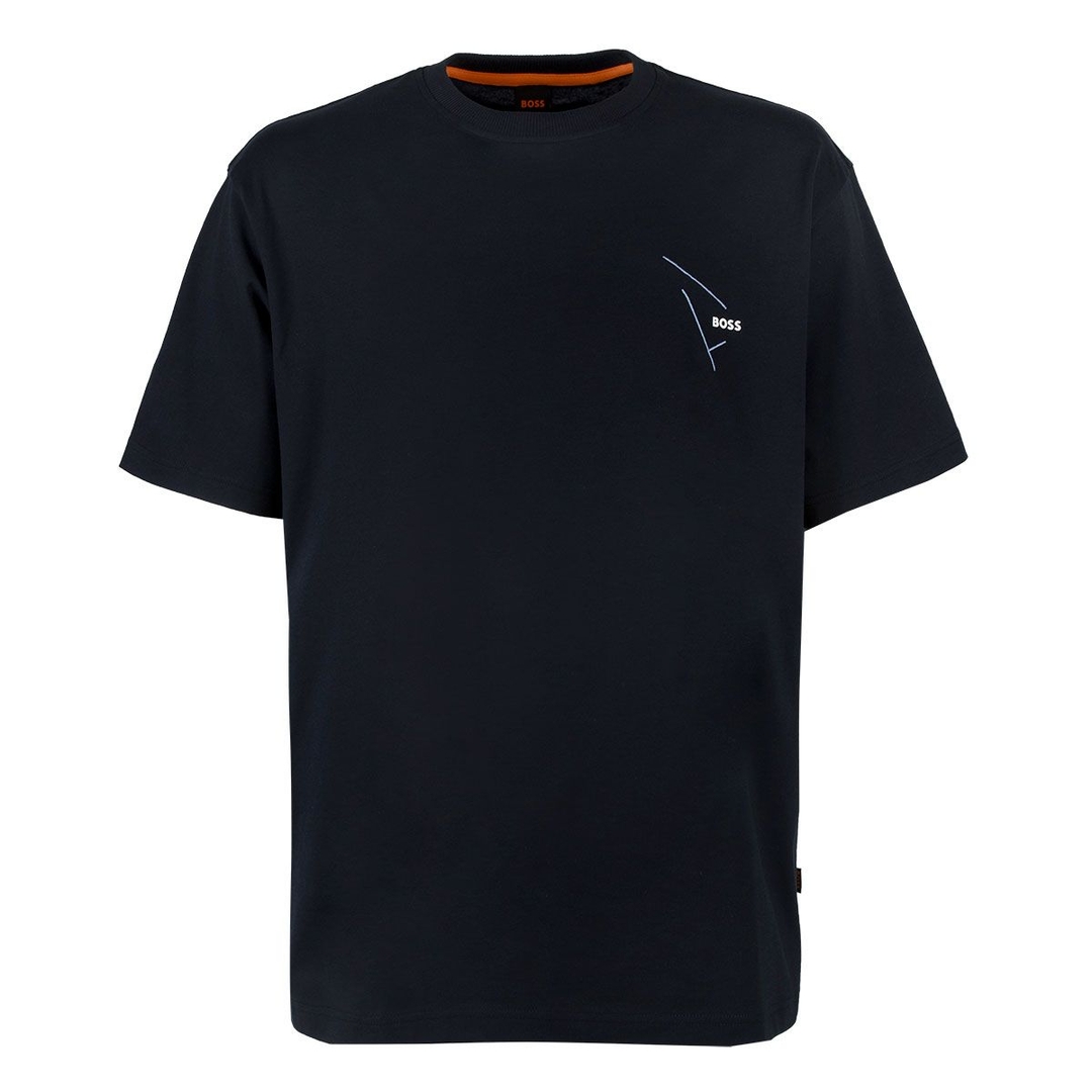 Мужская футболка с принтом на спине BOSS Orange | Фото 1