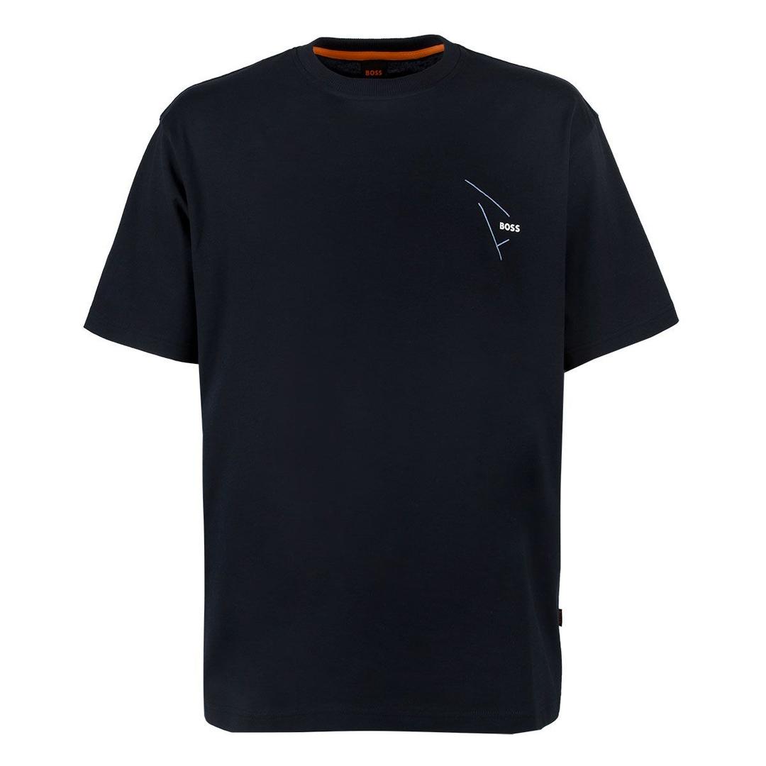Мужская футболка с принтом на спине BOSS Orange | Фото 1