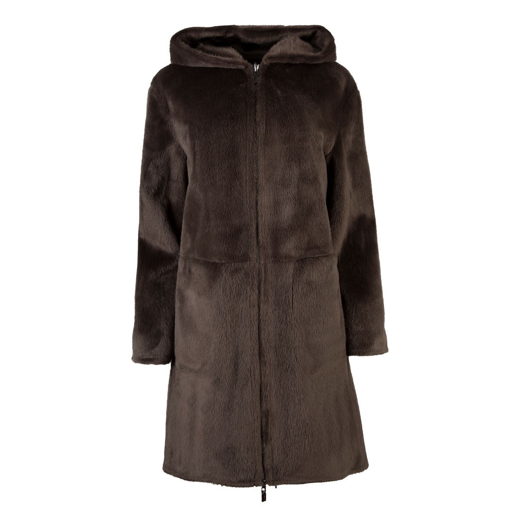 Женская двухсторонняя эко-дубленка Diego M | Фото 2