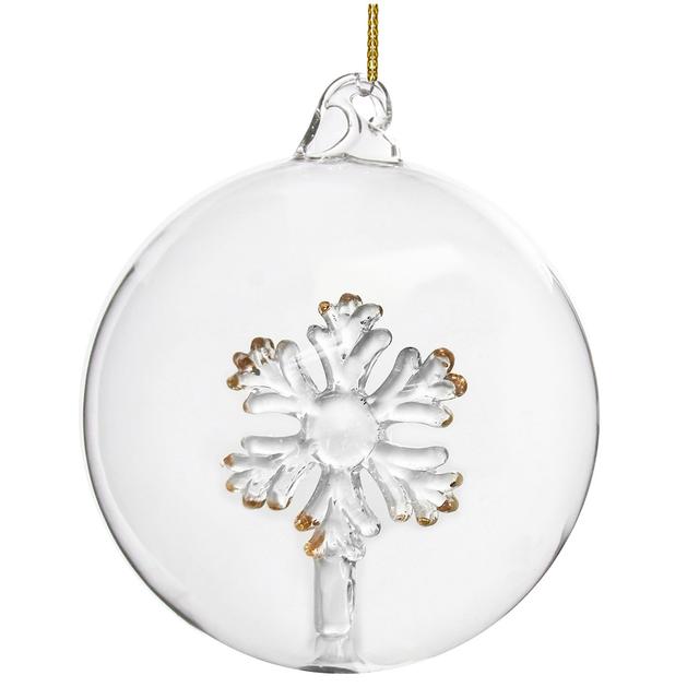 Ёлочная игрушка Шар Снежинка Shi-Shi