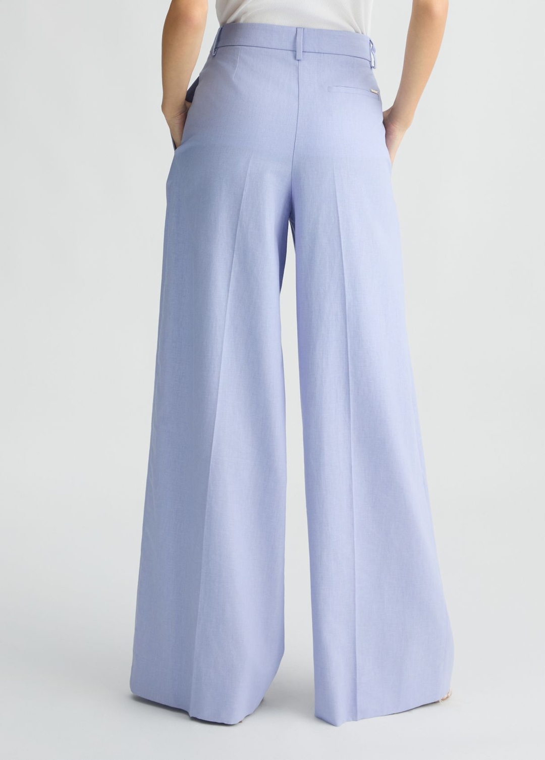 Женские брюки палаццо изо льна и хлопка Liu Jo | Фото 3