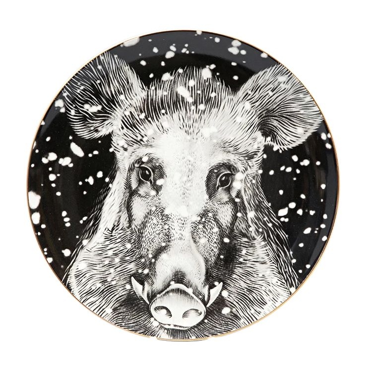 Тарелка декоративная ИФЗ Тотем. Кабан | Фото 1