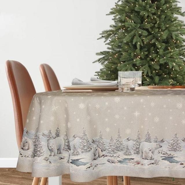 Скатерть, дорожка, салфетки и подушка Арктика