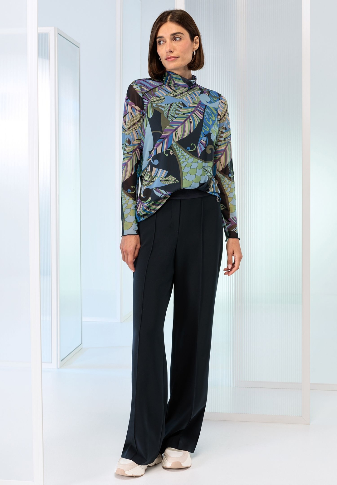 Женская водолазка из сетки BIANCA | Фото 5