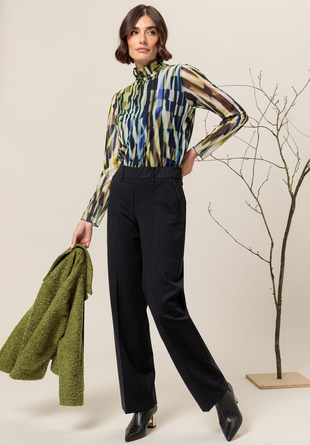 Женская водолазка из сетки BIANCA | Фото 7