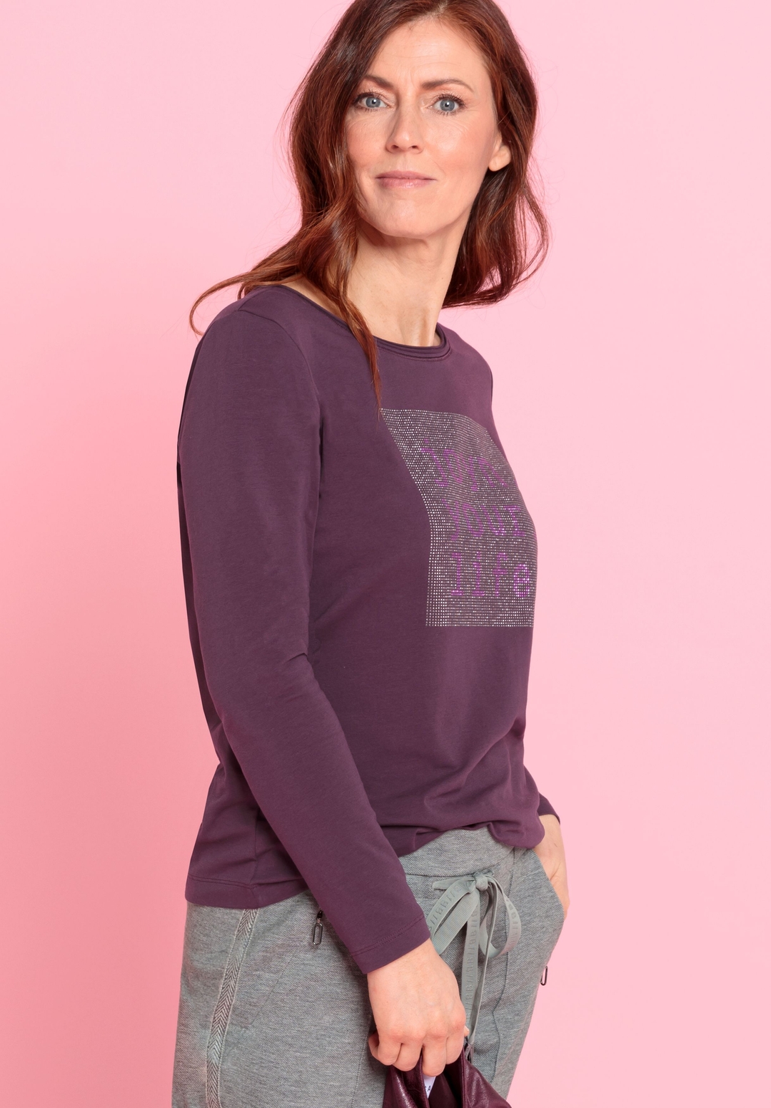 Женский лонгслив со стразами BIANCA | Фото 5