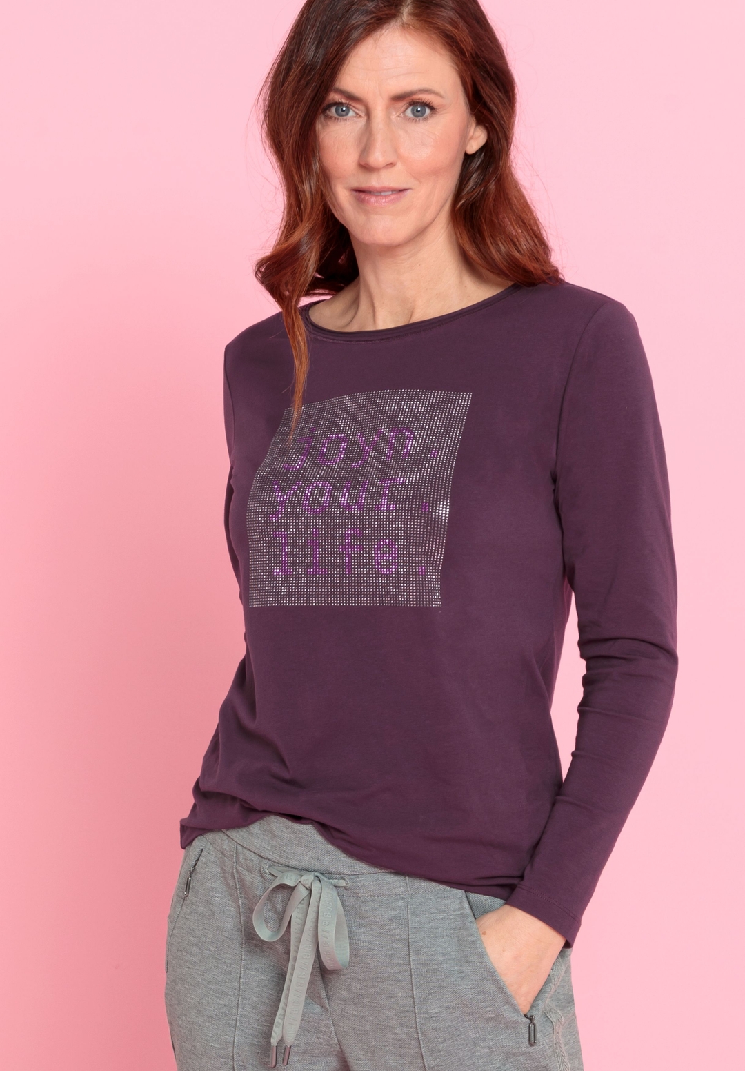 Женский лонгслив со стразами BIANCA | Фото 3