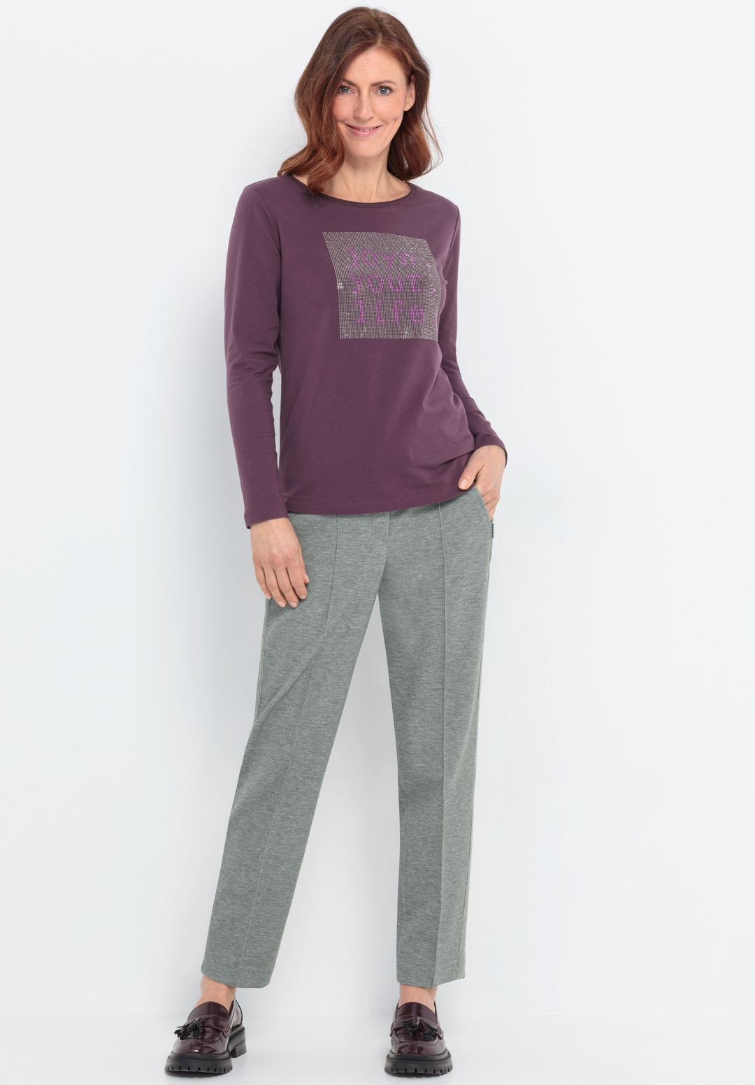 Женский лонгслив со стразами BIANCA | Фото 6