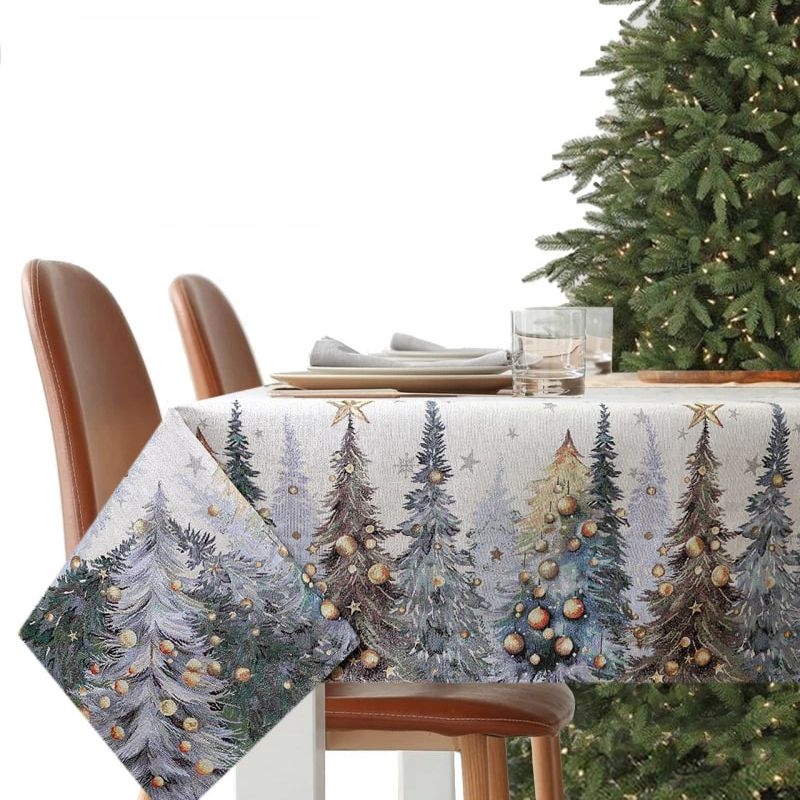 Скатерть, дорожка, салфетки и подушка Ели тиволи | Фото 2