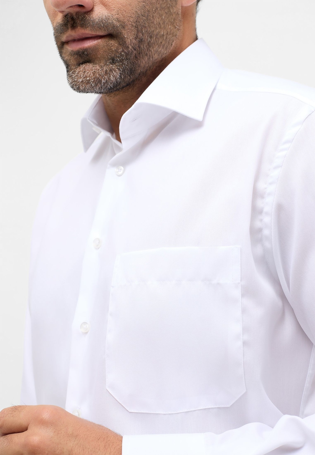 Мужская белая сорочка Eterna | Фото 6