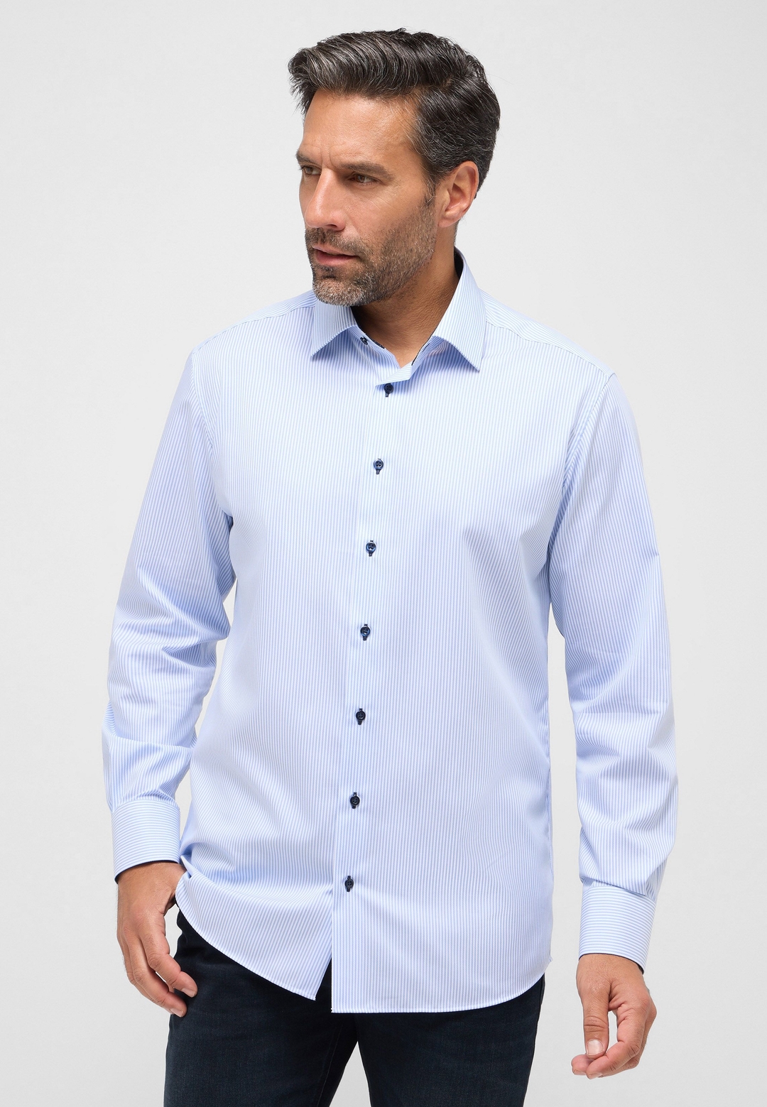 Мужская сорочка в полоску Eterna | Фото 4