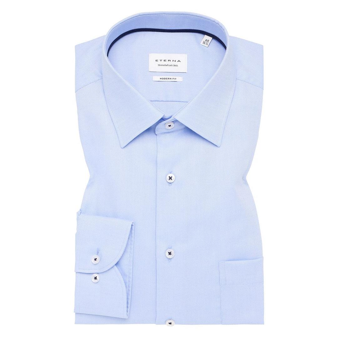 Мужская однотонная сорочка Eterna | Фото 1