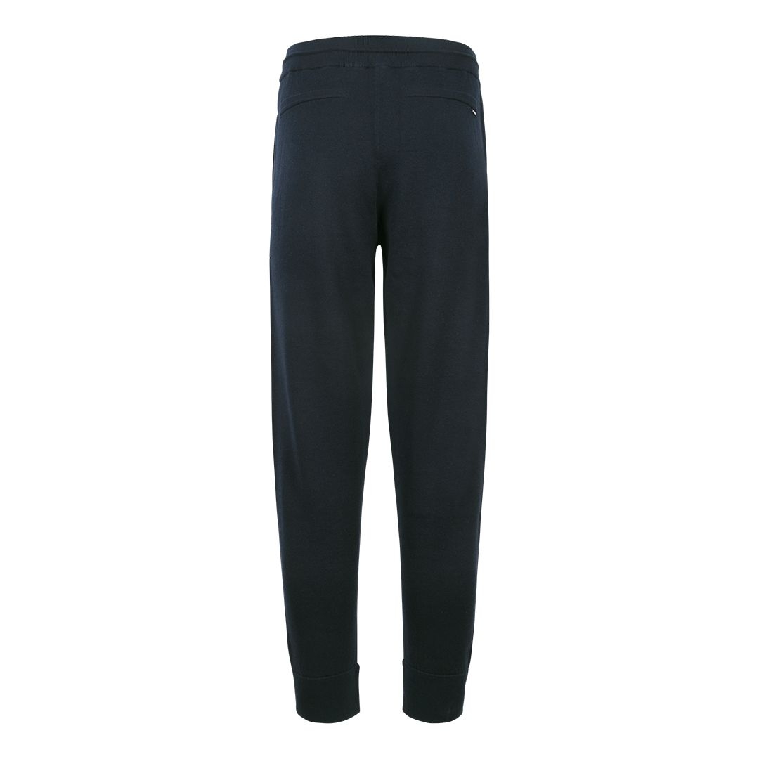 Мужские трикотажные брюки из хлопка и шерсти BOSS Black | Фото 2