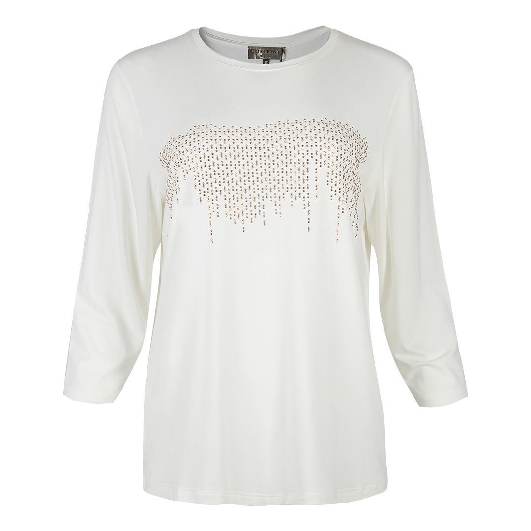 Женский лонгслив со стразами Elisa Fanti | Фото 1