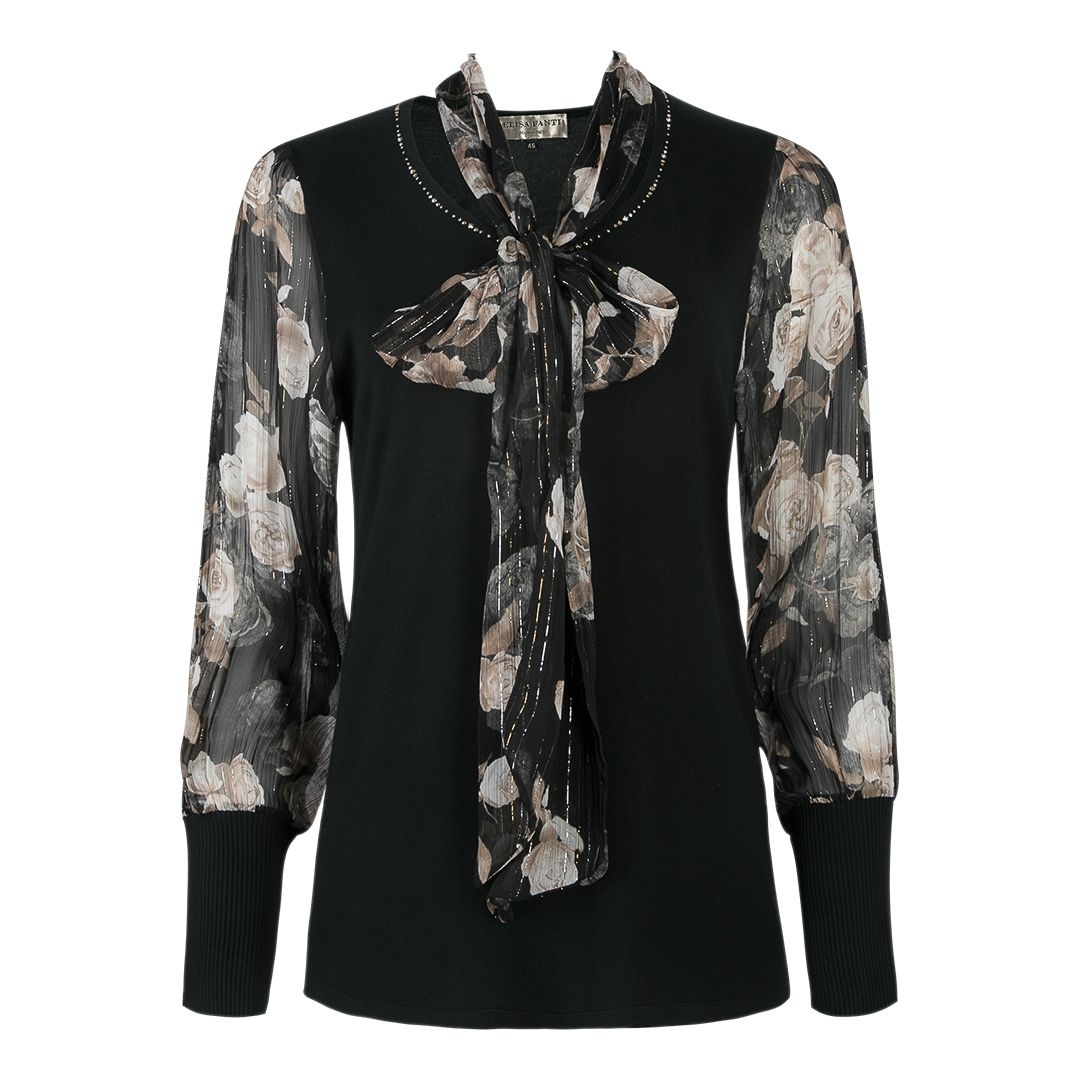 Женский джемпер с цветочным принтом Elisa Fanti | Фото 1