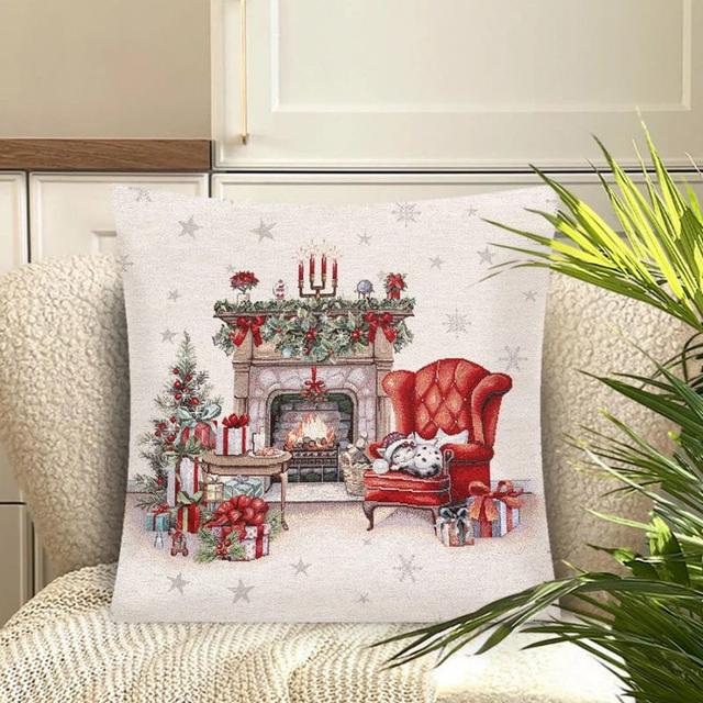 Подушка Камин