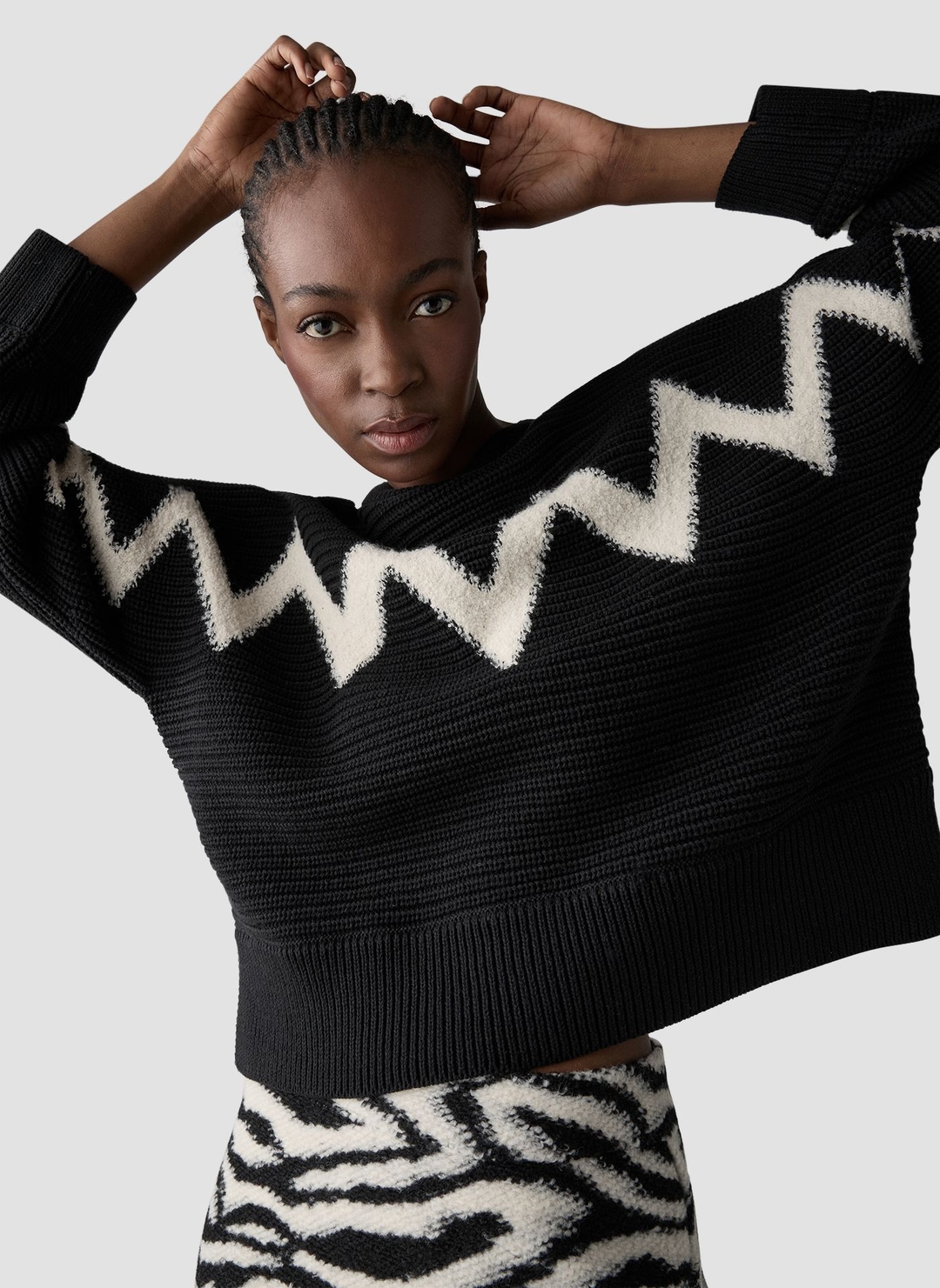 Женский джемпер с зигзагообразным узором LeComte | Фото 7