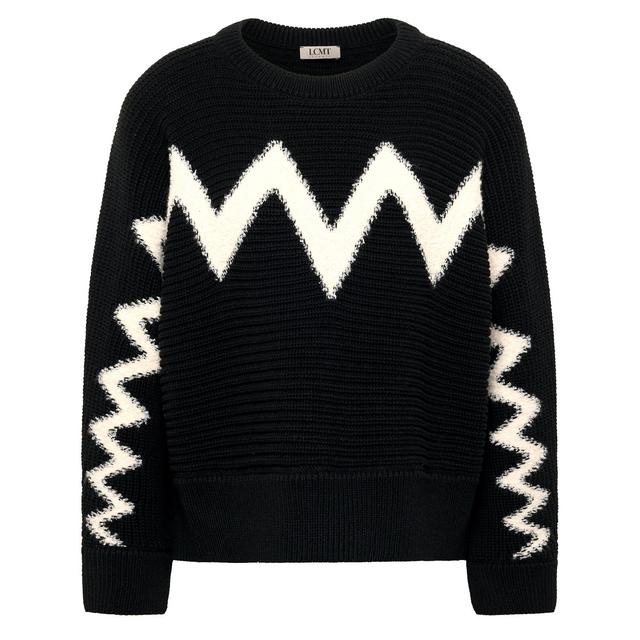 Женский джемпер с зигзагообразным узором LeComte