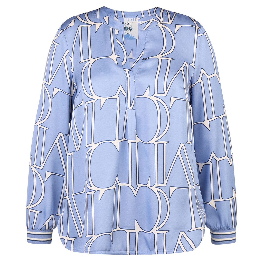 Женская блуза с текстовым принтом LeComte | Фото 1