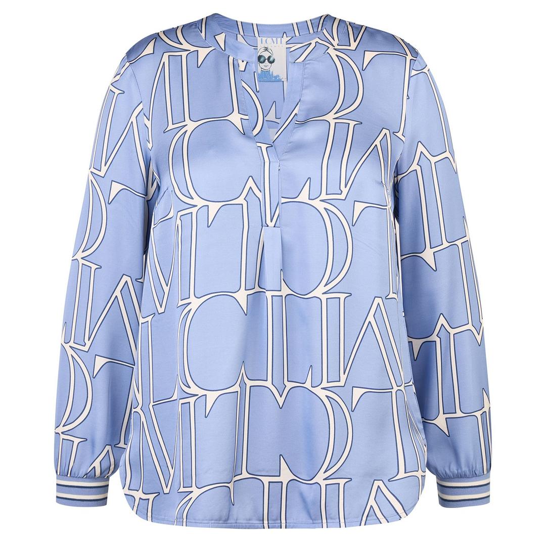 Женская блуза с текстовым принтом LeComte | Фото 1