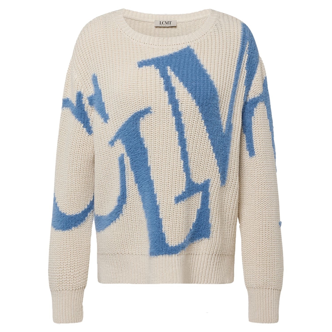 Женский джемпер с текстовым принтом LeComte | Фото 1