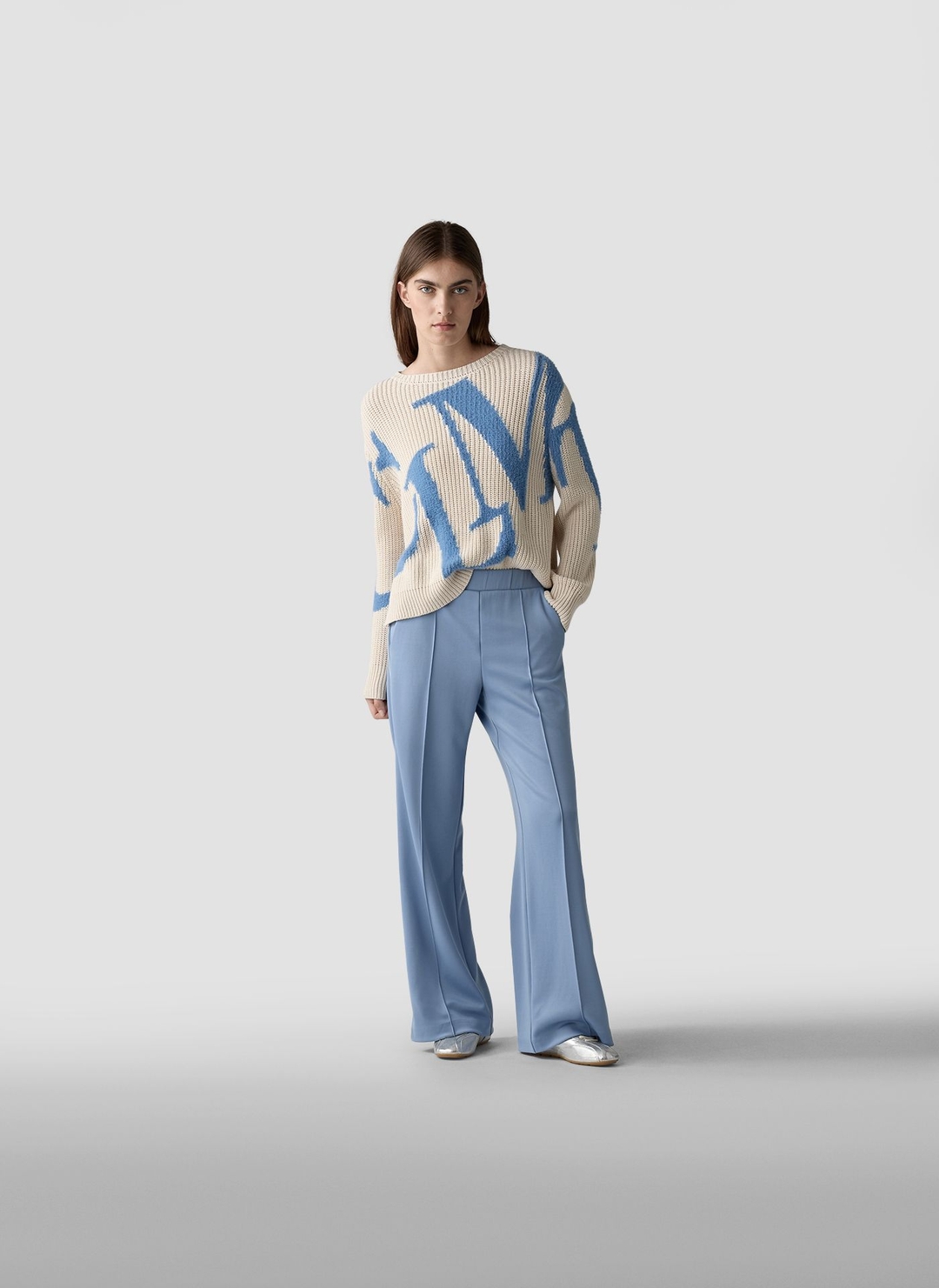 Женский джемпер с текстовым принтом LeComte | Фото 4