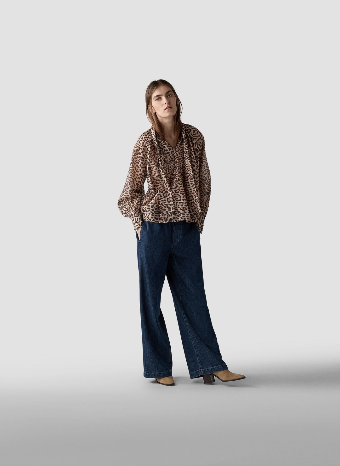 Женская блуза с анималистичным принтом LeComte | Фото 4