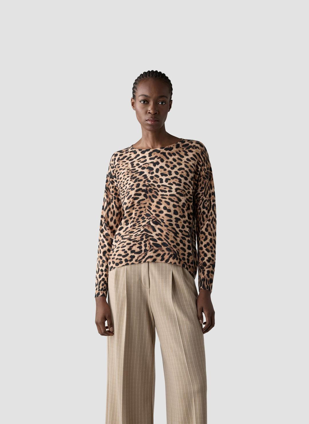 Женский джемпер с анималистичным принтом LeComte | Фото 3