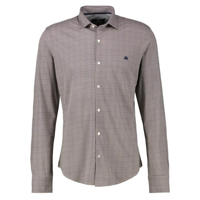 Мужская рубашка с геометрическим микроузором Lerros