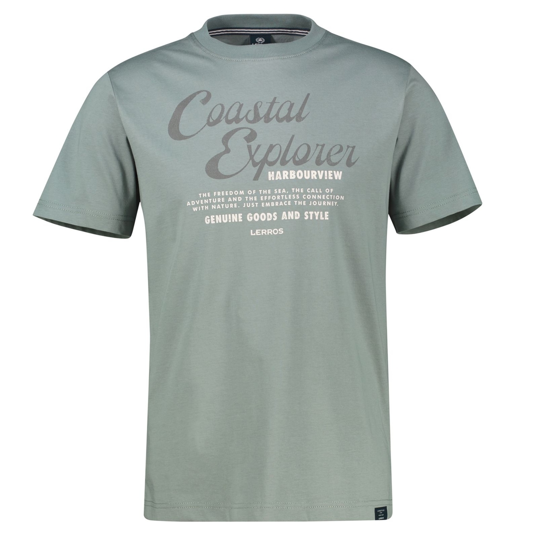 Мужская хлопковая футболка с принтом Lerros | Фото 1