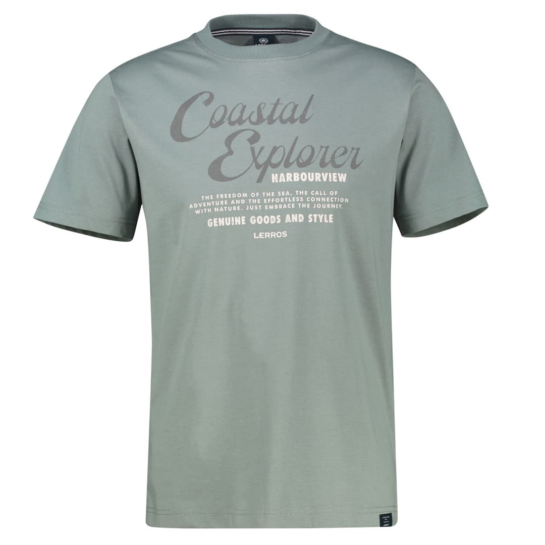 Мужская хлопковая футболка с принтом Lerros | Фото 1