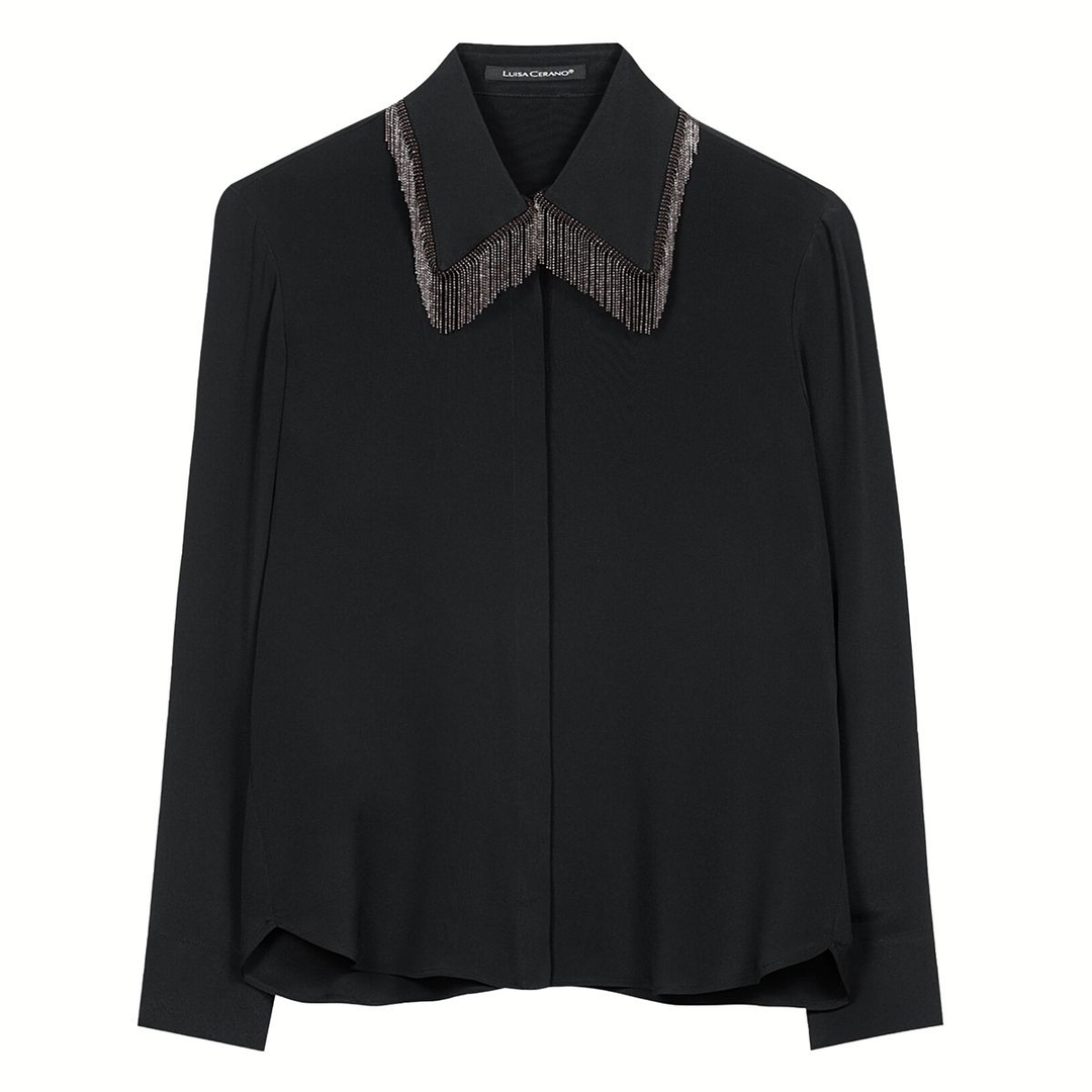 Женская рубашка с бахромой из цепочек Luisa Cerano | Фото 1
