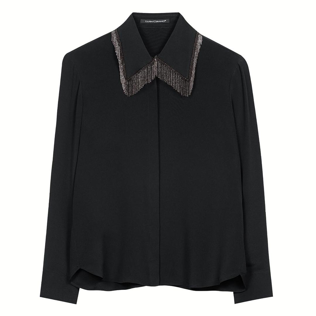 Женская рубашка с бахромой из цепочек Luisa Cerano | Фото 1