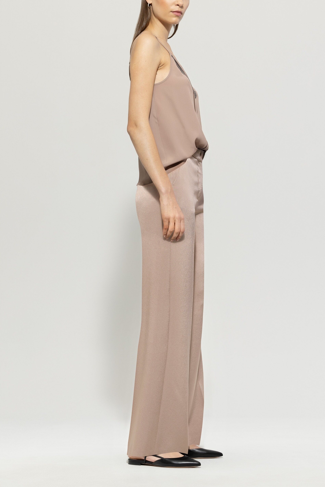 Женские широкие атласные брюки Luisa Cerano | Фото 4