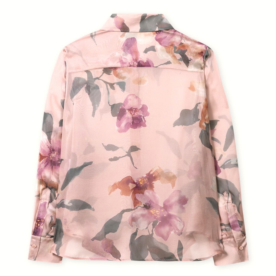 Шелковая блузка с цветочным принтом Luisa Cerano | Фото 2