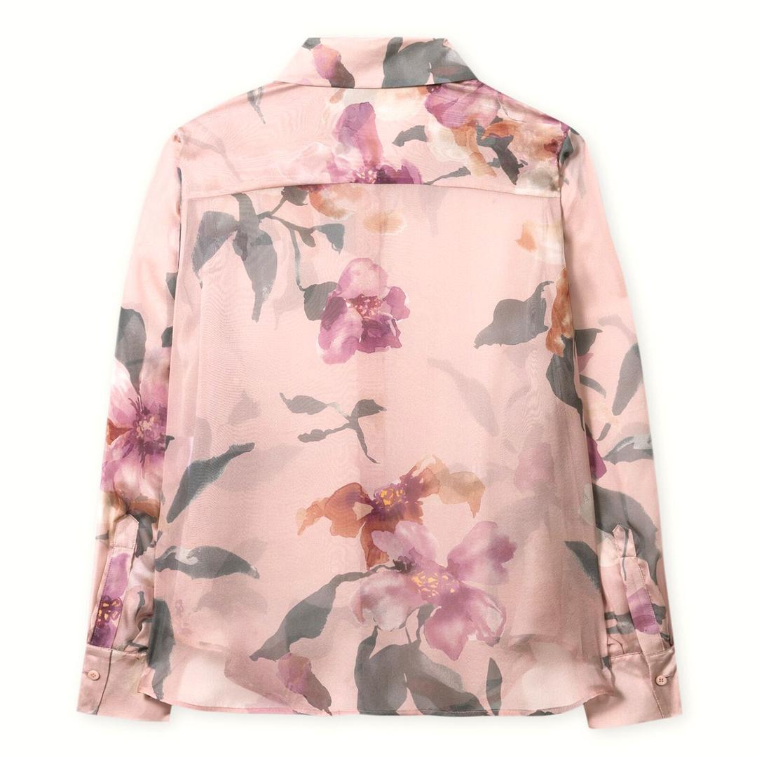 Шелковая блузка с цветочным принтом Luisa Cerano | Фото 2