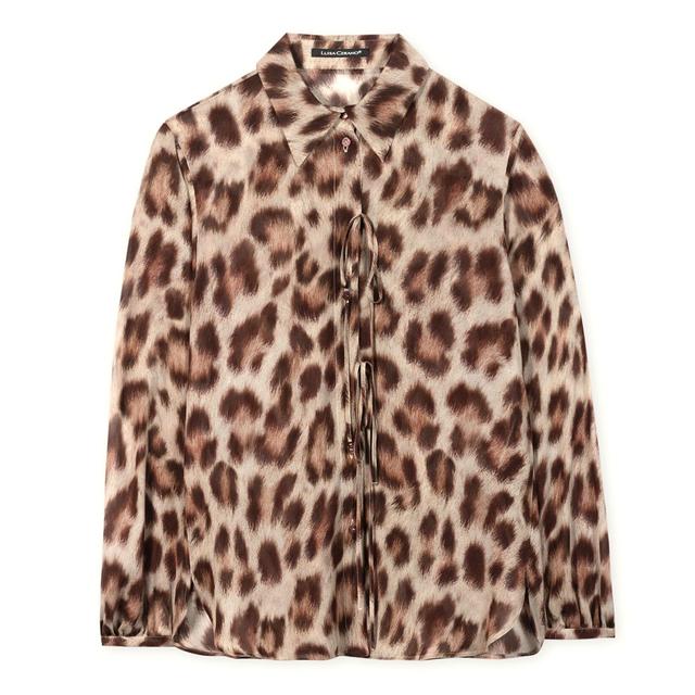 Блуза с анималистичным принтом Luisa Cerano