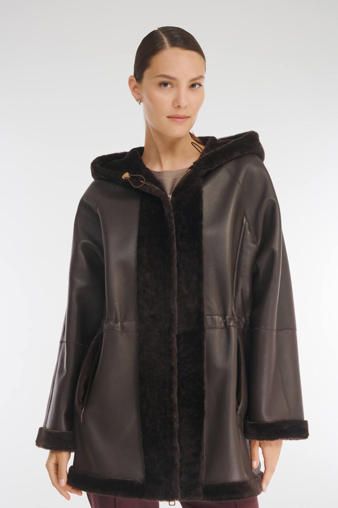 Женская дублёнка с капюшоном Caterina Leman | Фото 4