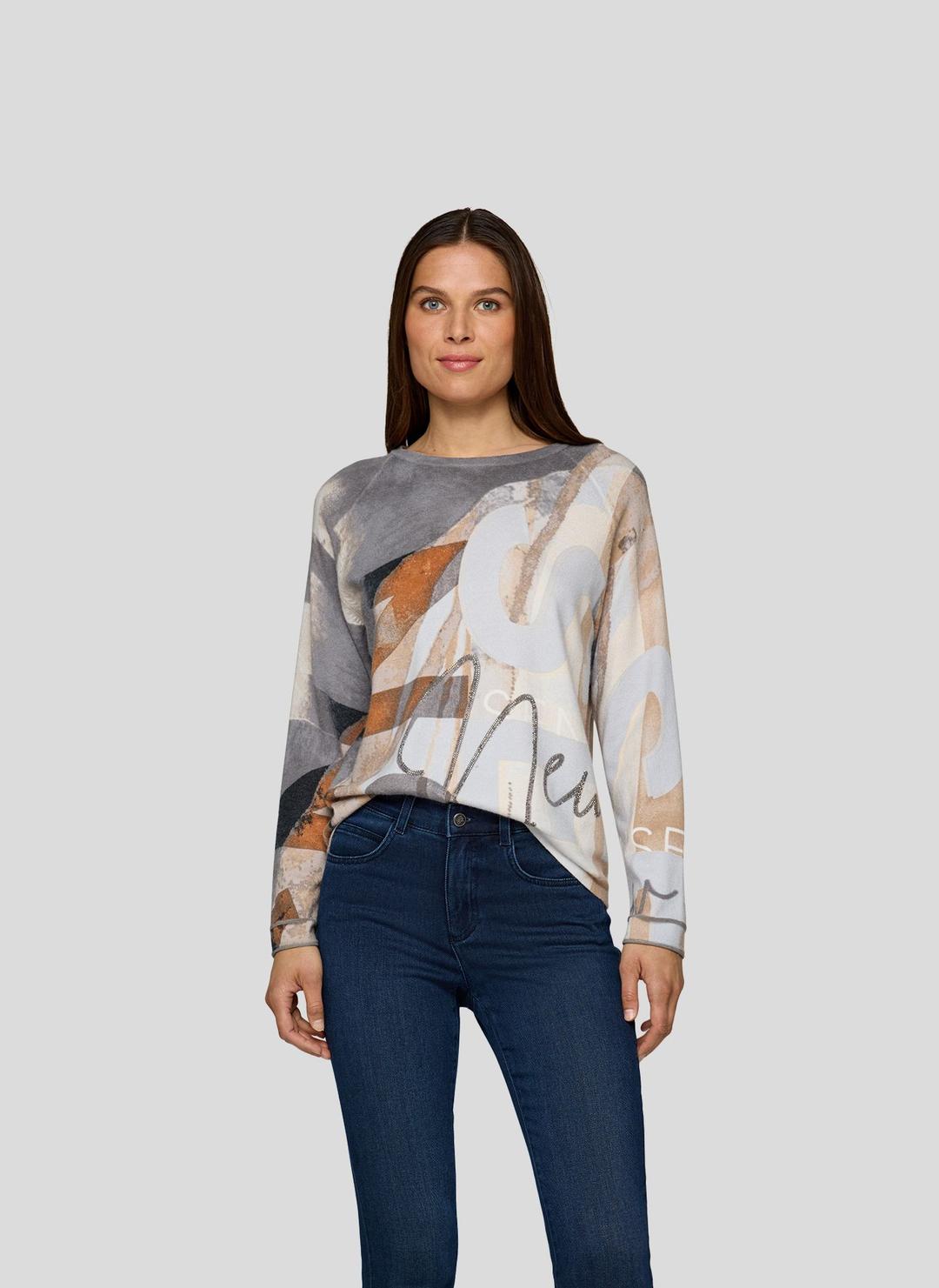 Женский джемпер с абстрактным принтом Rabe | Фото 2