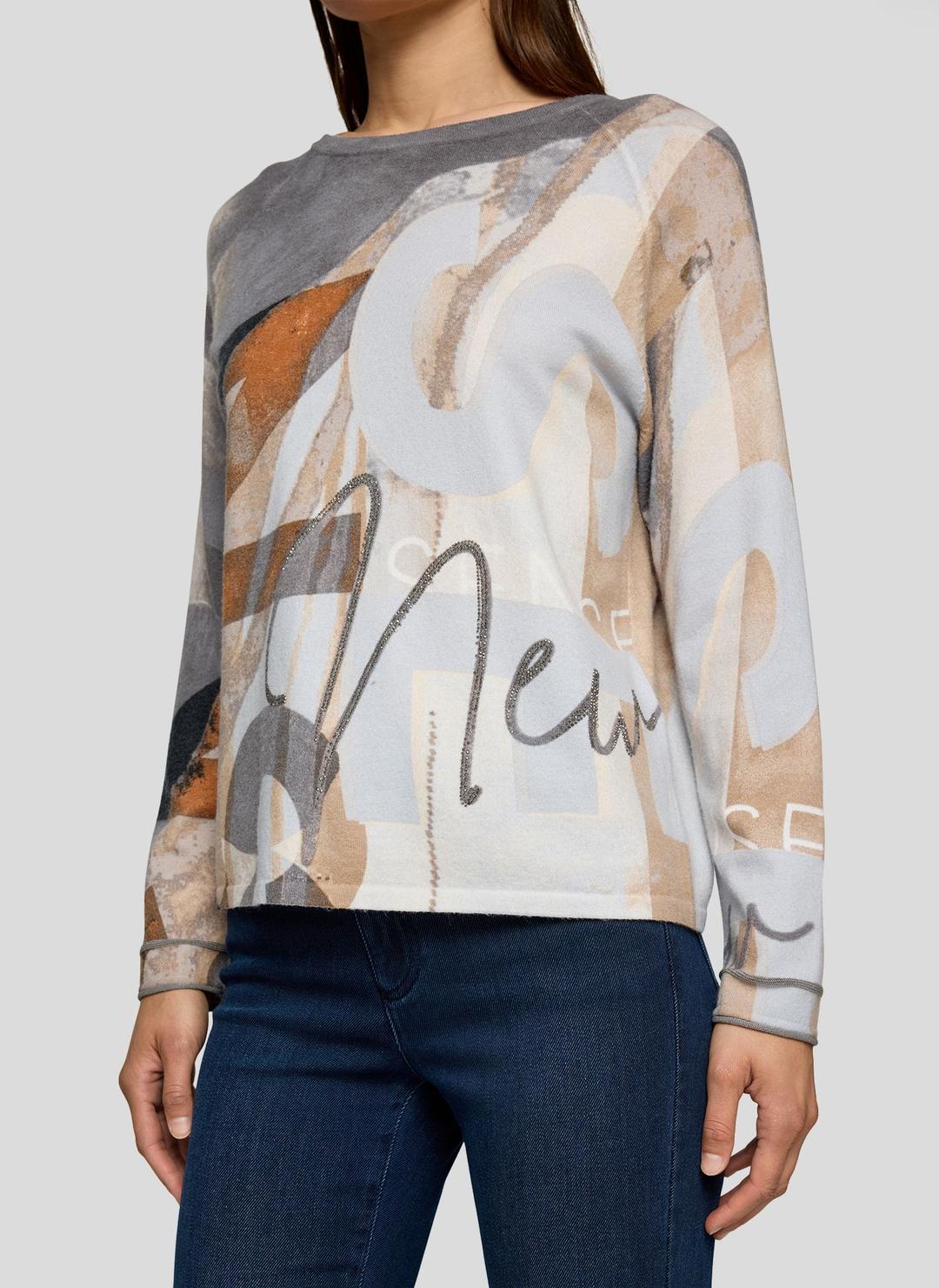 Женский джемпер с абстрактным принтом Rabe | Фото 5