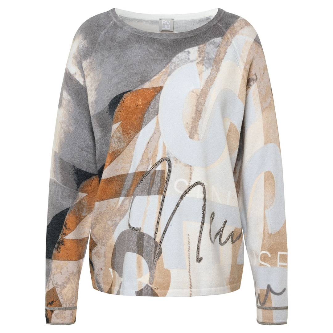 Женский джемпер с абстрактным принтом Rabe | Фото 1