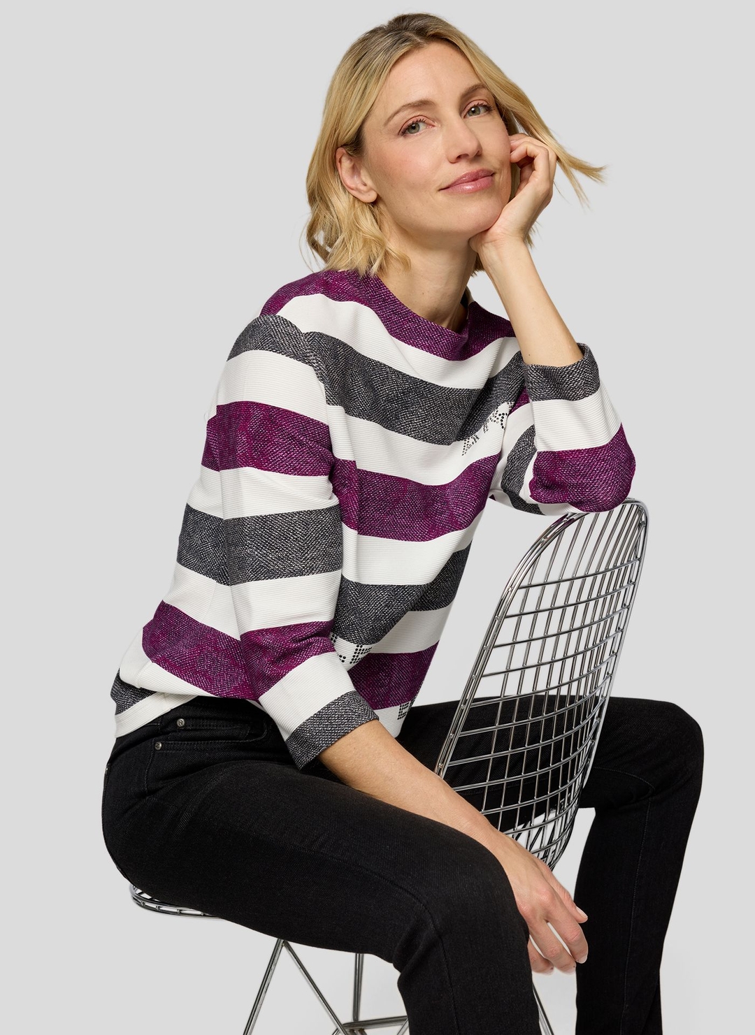 Женский свитшот в полоску Rabe | Фото 5