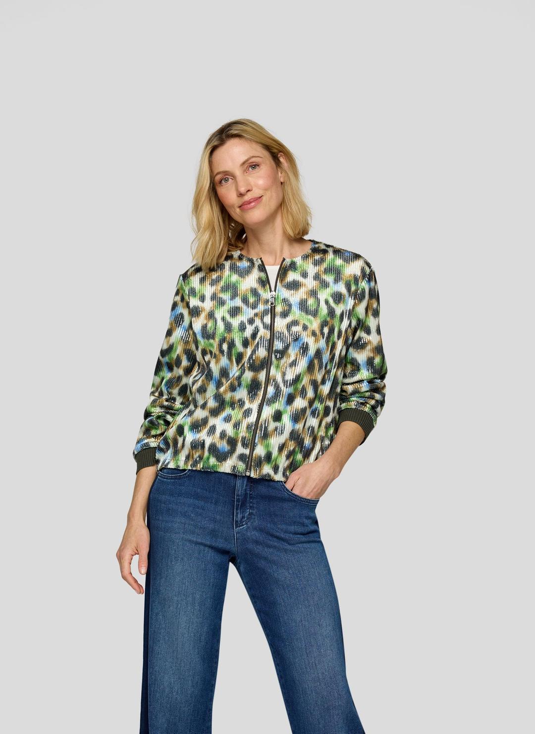 Женский бомбер с анималистичным принтом Rabe | Фото 5