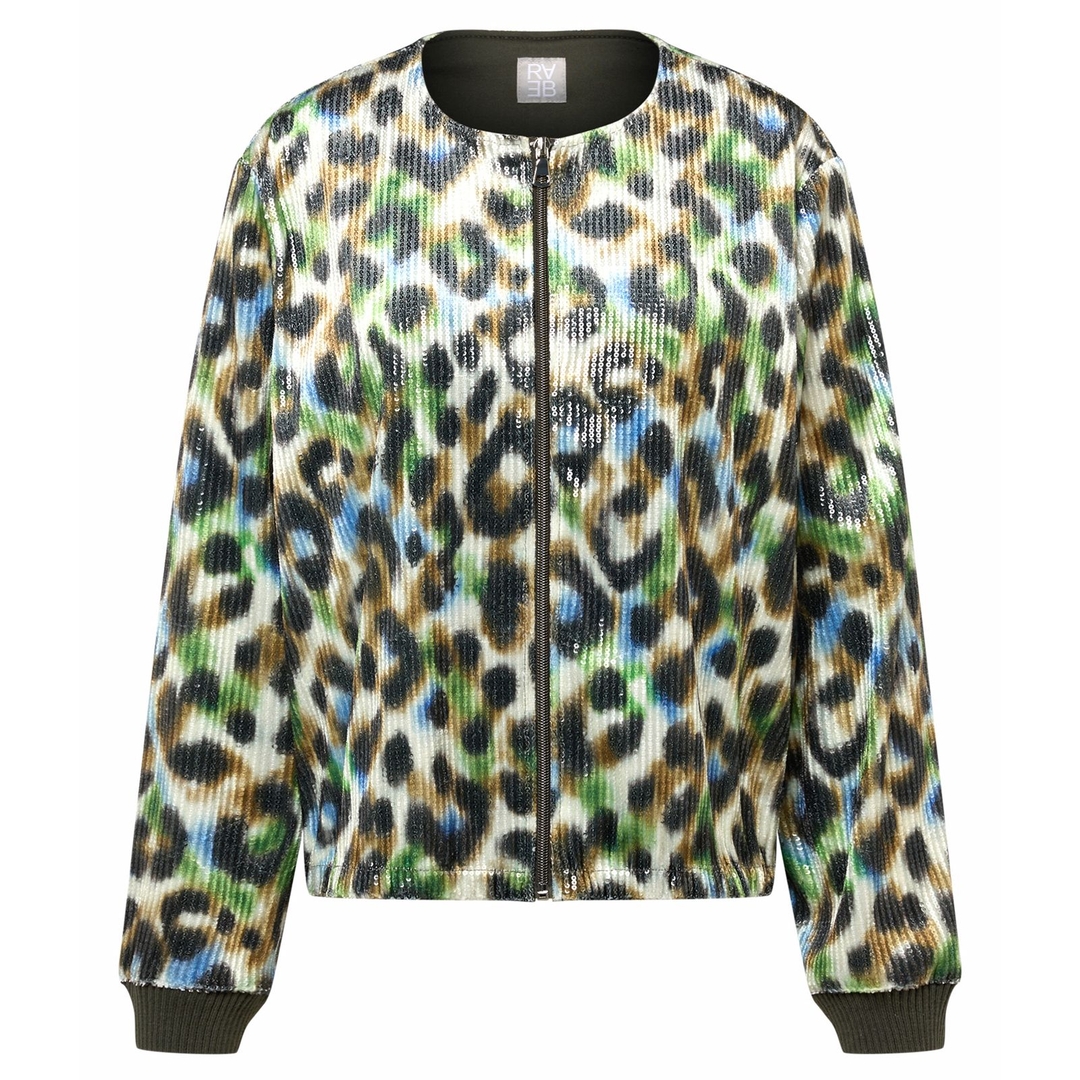 Женский бомбер с анималистичным принтом Rabe | Фото 1