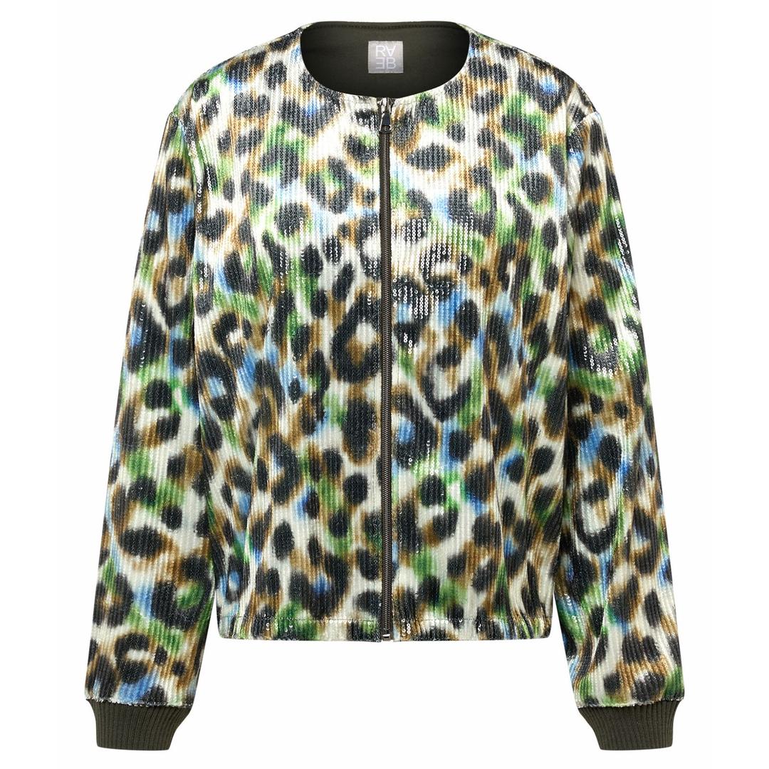 Женский бомбер с анималистичным принтом Rabe | Фото 1