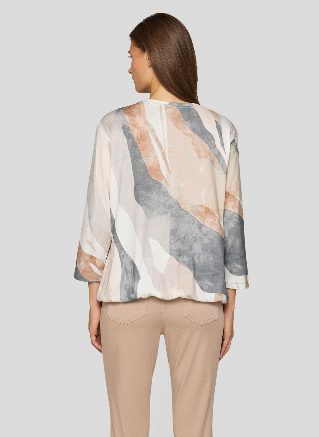 Женский лонгслив с абстрактным принтом Rabe | Фото 3