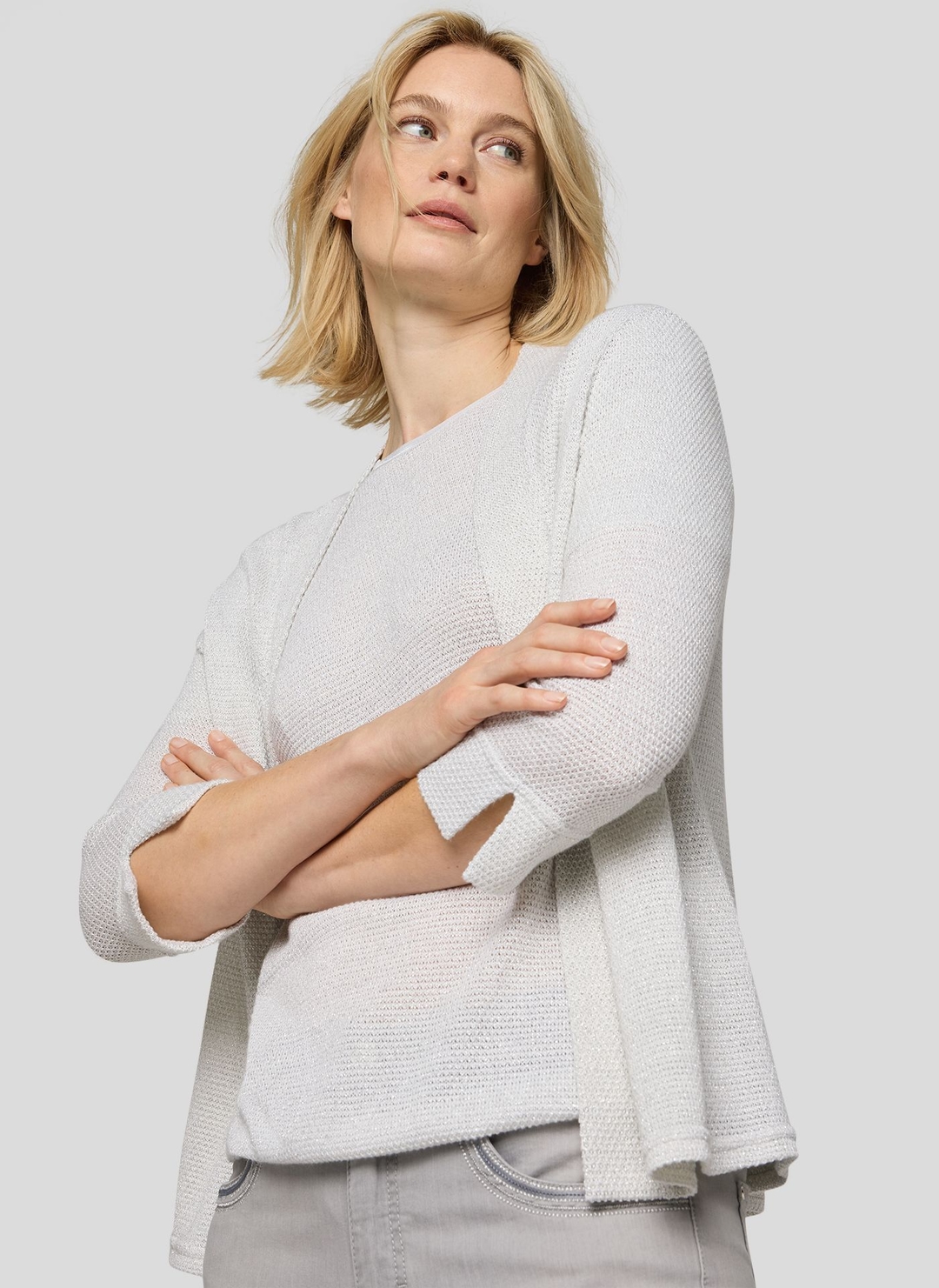 Женский кардиган с люрексом Rabe | Фото 4